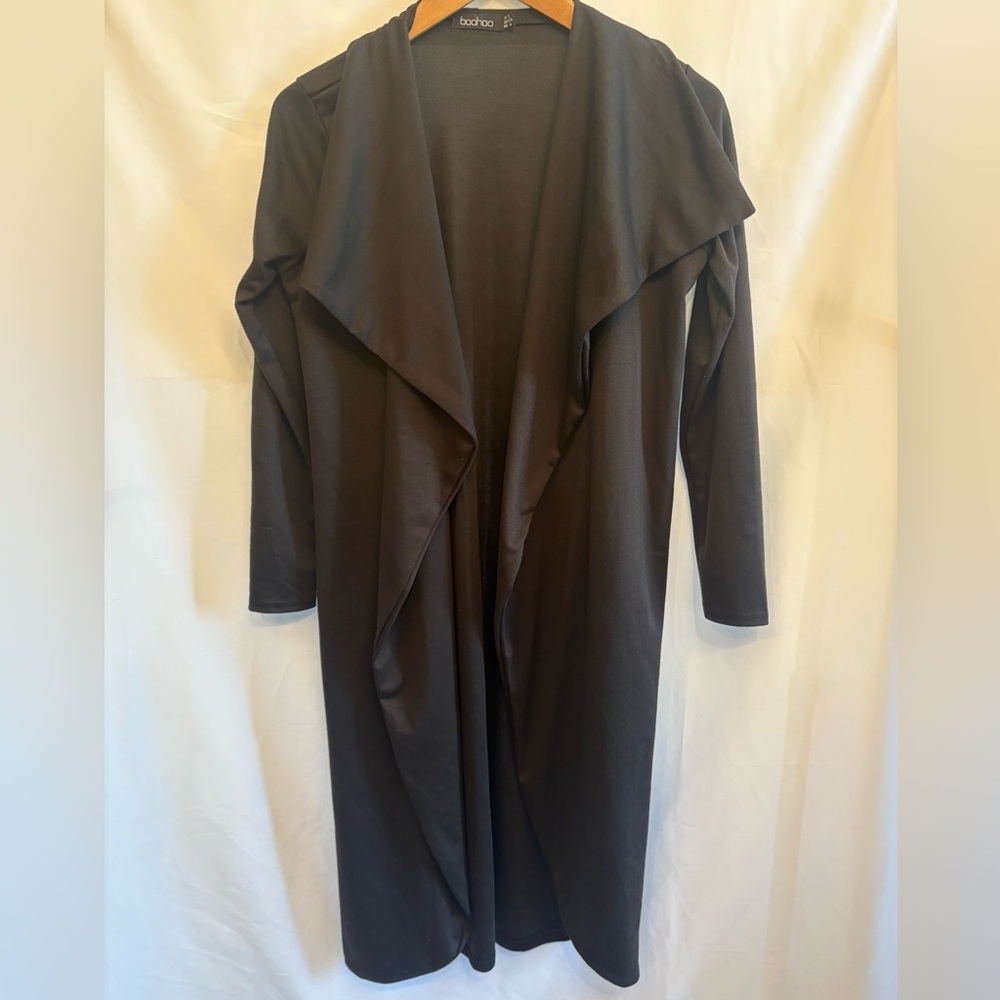 Women Size 4 Black Draped Cardigan Sweater, Fall Casual Cardigan, Women Sweater